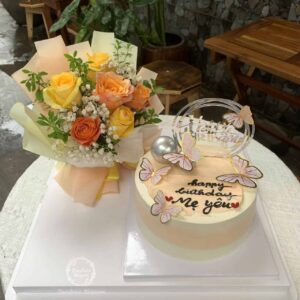 Combo-banh-kem-16cm-va-hoa-hong-da-lat-tone-vang-cam-hfc125-2