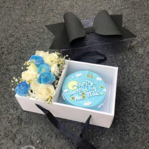 Combo-banh-kem-va-hoa-tuoi-tone-xanh-duong-hfc140-3